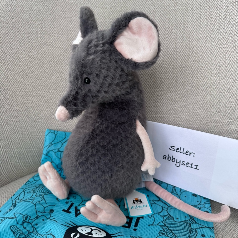 Jellycat Lachlan Sad Rat - Authentic - Brand New With Tags - Fast Ship - Picture 2 of 5